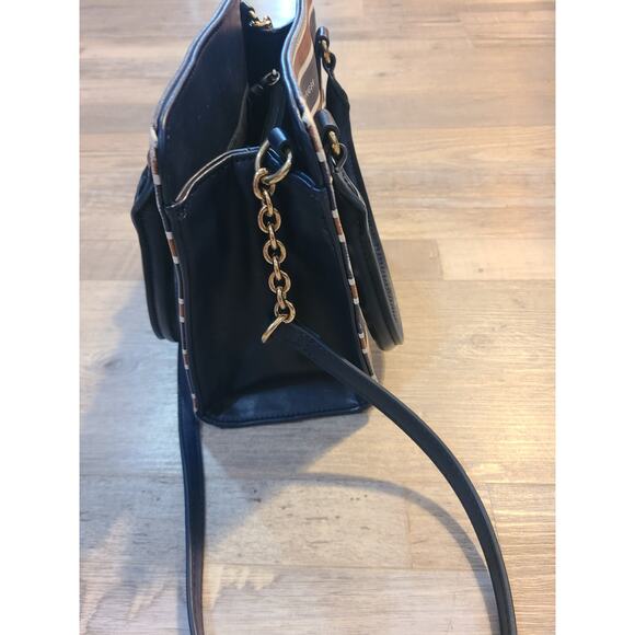 Tommy Hilfiger faux leather striped convertible bag - Picture 2 of 7